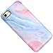 A-Focus Compatible with New iPhone SE Case for Girls, iPhone 8 Case, iPhone 7 Case, Red Pink Blue Pastel Gradient Blooming Marble IMD Series Slim Case for iPhone SE/8/7 4.7 inch Matte Gradient Pink
