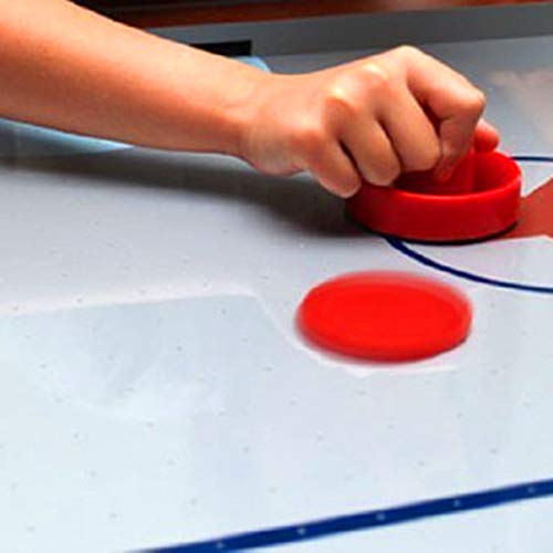 Goutoports Air Hockey Replacement Pucks & Slider Pusher Goalies for Game Tables, Equipment, Accessories (Deep Blue)