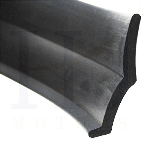 QIKE Universal 2.5M Car Front Bumper Lip Splitter Spoiler Rubber Skirt Protector Body Trim 8.2ft
