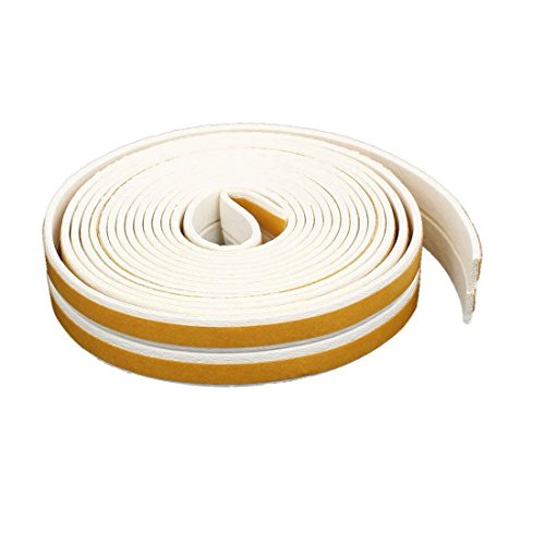 Bettli Self-Adhesive EPDM Doors and Windows Draught Excluder Foam Seal Strip Soundproofing Collision Avoidance Rubber Weatherstrip, 3/8-Inch x 3/32-Inch x 10-Feet (White, I Type) - Thumbnail 5