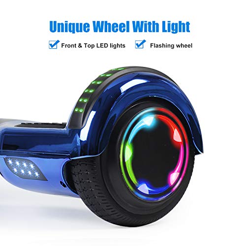 Spadger-65-Hoverboard-Electric-Smart-Self-Balancing-Scooter-Hoverboard-Built-in-LED-Wheels-Side-LightsChrome-Blue