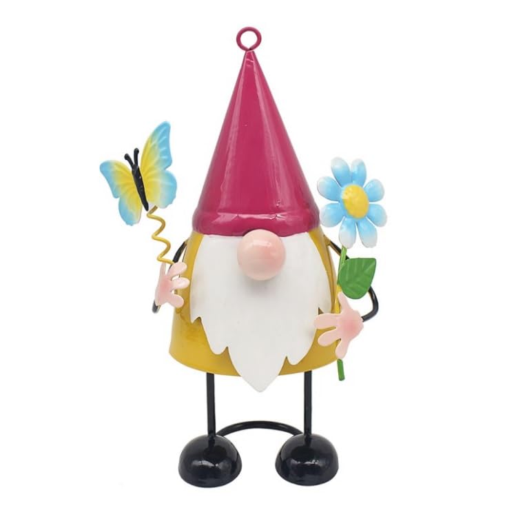 Lesser & Pavey Gnome with Butterfly Garden Ornaments | Lovely Gardening Gifts For Women & Men | Designed By Bright Eyes | Garden Decorations For Any Gardens