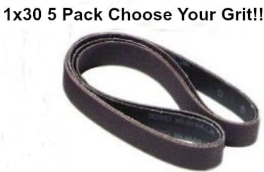 1x30 - 5 Pack - Choose Your Grit - Premium Made in the USA Silicon Carbide Knife Sharpening / Honing Belts (600 Grit)
