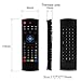 REDGO Air Mouse, 2.4G MX3 Portable Mini Wireless Qwerty Keyboard Mouse, Multifunctional Infrared Remote Control for Android Smart TV Box IPTV HTPC Mini PC Windows IOS MAC Xbox