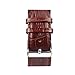 Valkit Compatible Apple Watch Bands 42mm 44mm Genuine Leather Strap Smart Watch Band Bracelet Replacement Wristband with Stainless Steel Adapter Clasp Replacement for Apple iWatch 4 3 2 1, 42MM -Brown