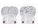 Baby Mittens, Organic, Scratch Free & Germ Resistant (2 Pack, Drops/Gray, Forest Friends/Gray, 0-3 Months)