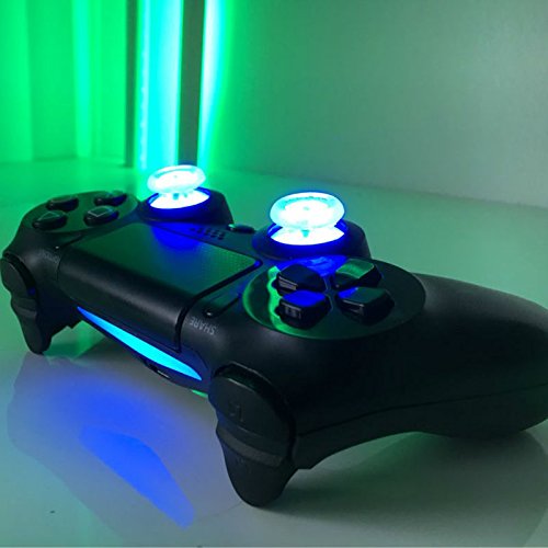 For Playstation 4 Button Transparent analog thumb sticks thumb stick Led Light Fits for Sony PS4 Dual Shock 4 Controller With Colors