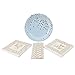Geeklife Blue Gold Dots Paper Party Plates, Metallic Gold Polka 9 inch Dessert Plates, Blue Elegant Disposable Decorative Plates Set, 20 count