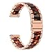 Galaxy Watch 42mm / Active 2 40mm 44mm Rose Gold Women Bands, TRUMiRR 20mm Stainless Steel & Resin Watchband Quick Release Strap Bracelet Wristband for Samsung Gear S2 Classic, Garmin Vivoactive 3
