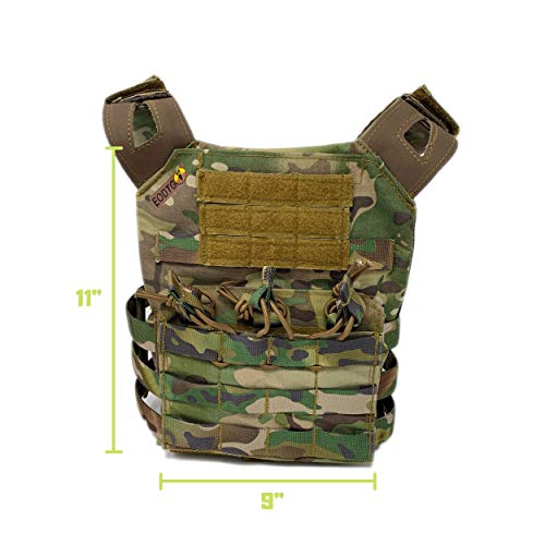 P3 Kids Adjustable Lightweight Combat Tactical Assault Molle Military Vest for Airsoft Paintball for Children - Thumbnail 4
