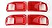 Red Inner Door Handle Recess Guard for 2011-2018 Jeep JK Wrangler Unlimited 4-Door - Set