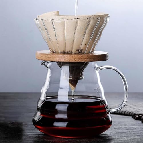 Filtro, 600ml Coador de Cafe, Cafeteira de Gotejamento, Cafés Adequados para 1 a 3 Pessoas, Coador, Vidro, Clever Dripper, Kit Cafeteira -02, Passador de Café Formato 02