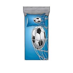 Ambesonne Soccer Fitted Sheet & Pillow Sham