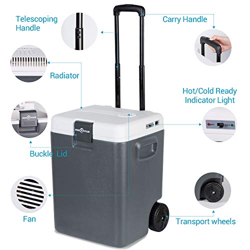 ROCKPALS Car Fridge Electric Cooler And Warmer, 32Quart / 40CansMini