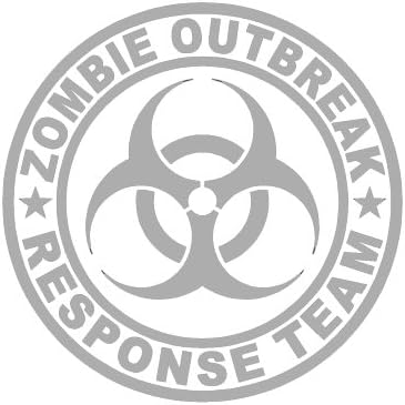 Zombie Outbreak Response Team SILVER 5" Die-Cut Vinyl Decal Sticker