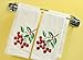 Red and White Kitchen Cherries Kitchen Flour Sack Towel