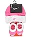 Nike Baby Girls' Infant Hat & Booties - Pink/White, 0-6 Months