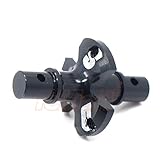 3Racing Aluminum Solid Axle 1Pc Black For Sakura D4 AWD RWD #SAK-D4809/BK