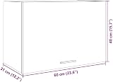 vidaXL Hanging Wall-Mounted Kitchen Cabinet Sonoma Oak 60x31x40 cm view 3