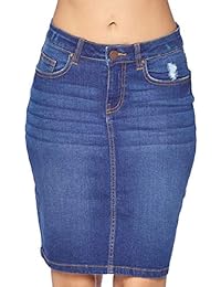 Mini falda vaquera para dama, estilo americano peo