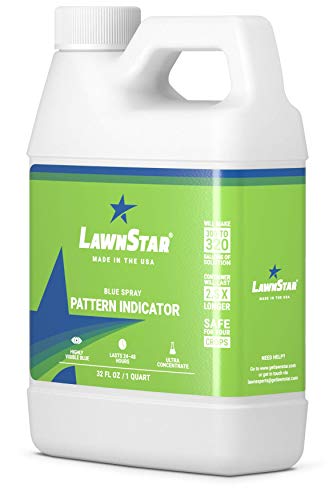 Blue Spray Pattern Indicator (Makes 320 Gallons) - Premium, Professional Ultra Concentrated Dye - Multipurpose, Highly Visible Formulation Prime For Marking Herbicides, Weed, Fertilizer, Turf (32 OZ)