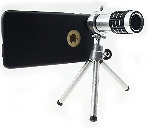 LIEQI 12X Zoom Monocular Camera Lens with Tripod and 5.5 Inch Protective Case for iPhone