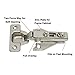 Probrico 2 Pairs（4 Pack） Kitchen Cabinet Hinges for Face Frame Cabinet, Concealed Cabinet Hinges Brushed Satin Nickel with Mounting Screws