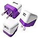 W-Wireless 6 Item Accessory Bundle for Samsung Galaxy Note 8/S8/S9/S9 Plus Includes: Car Charger, Home Charger, USB Data Cable, Stereo Headset, Aux Cord & Stylus Pen (Purple Kit)