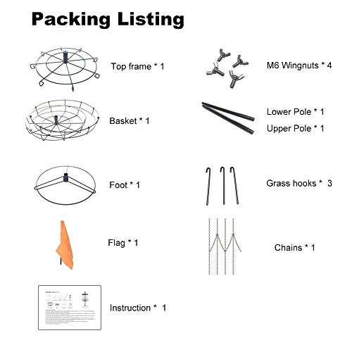 image for Brown bear New Model Lightweight Steel 12-Chain Portable Disc Golf Bas