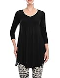 A.F.Y Women's V-Neck Tunic Top With Hidden Side Pockets
