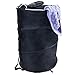 Pop Up Laundry Hamper-Collapsible Nylon Bag with Carrying Straps and Zipper for Dorm, Apartment by Lavish Home (Black) by Lavish Homey Lavish Home