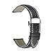 iStrap 18 19 20 21 22mm Genuine Leather Watch Band Padded Calfskin Strap Steel Butterfly Deployant Clasp Super Soft(Six Color Choose)