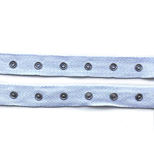 Black, White SNAP Button Tape Trim(3YD, 5YD /Pack) (White, 3YD)