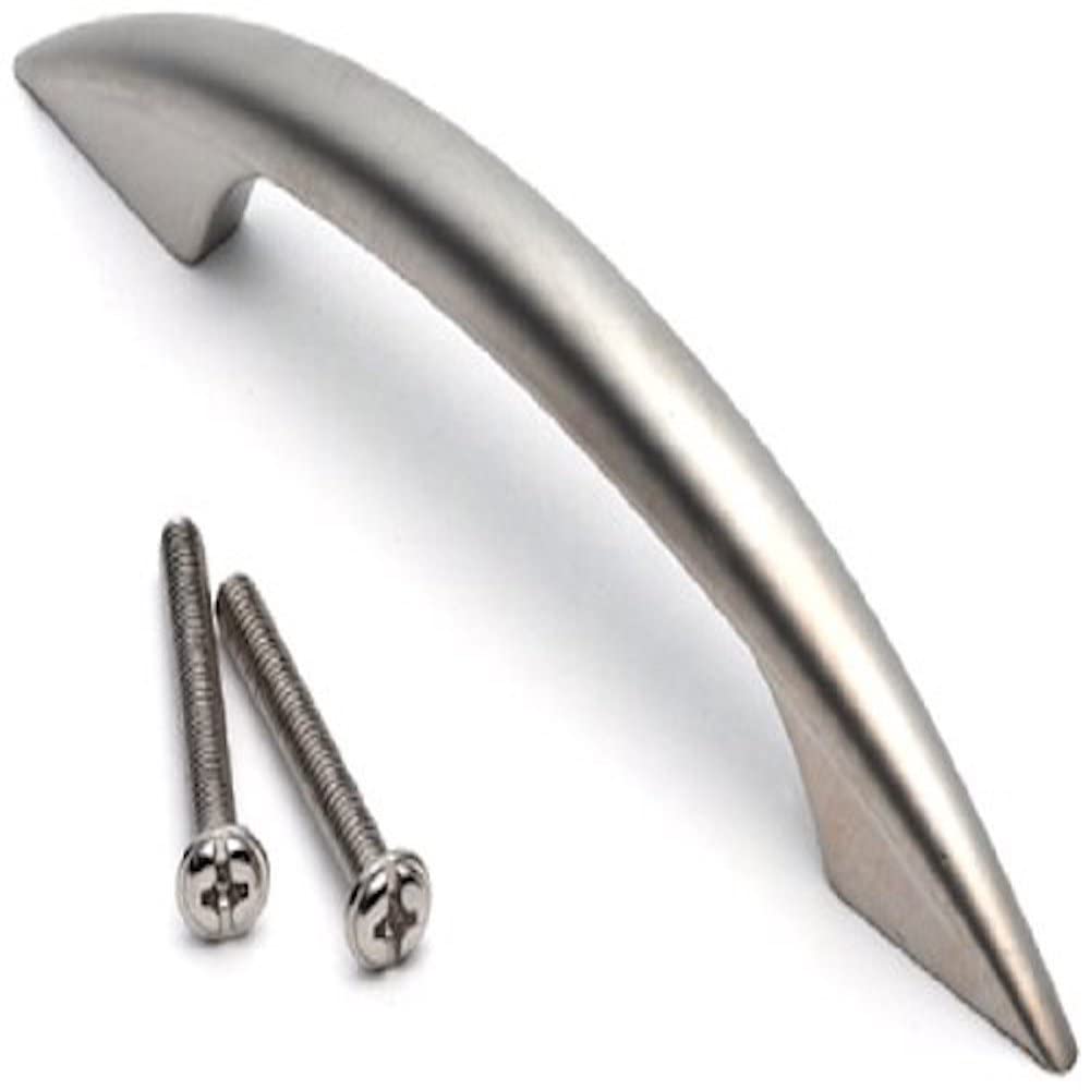 Merriway® BH01032 Back Fix D Style Matt Nickel Handle, 96 mm