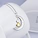 DAOCHONG Sterling Silver Always My Sister Forever My Friend Moon Double Love Heart Pendant Necklace, 18