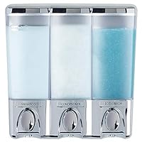 Better Living Products 72344 Clear Choice 3-Chamber Shower Dispenser, Chrome