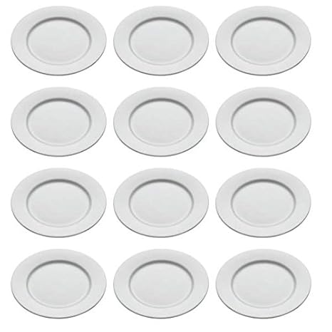 Maxwell & Williams 12er Set Kuchenteller mit Rand White Basics Round D. 19cm