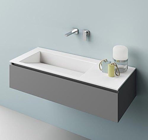 Planit Faust Washbasins bathroom top with built-in bowl in Corian Glacier FAUST 1