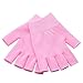 Makhry Gel Moisturizing Spa Gloves Fingerless Moisturizing Gloves Pink Touch Screen Hand Gloves for Dry Rough Cracked Hands Treatment Day Night Relief Gel Line