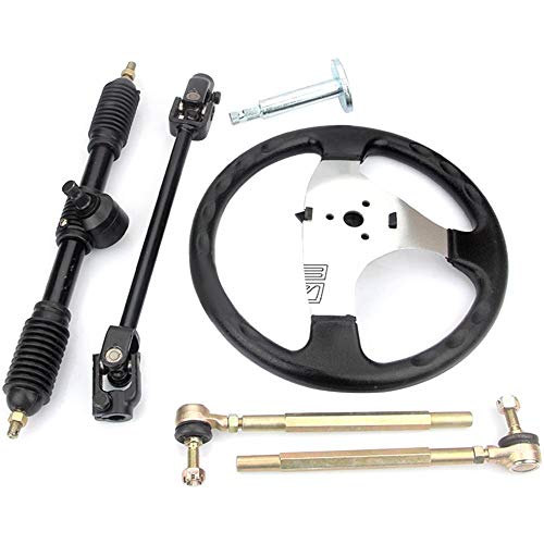Niome 110cc Go Kart 300mm Steering Wheel 320mm Assembly Full Steel Gear Rack Pinion - Thumbnail 3
