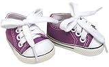 Sophia's Dolls Sneakers fit for American Girls and more 18 Inch Dolls, Shoes in Purple Canvas