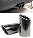 Titanium Black Chrome Slip-on Steel Muffler Exhaust Tips Finishers Fits for 2009-2015 Audi A4 A5