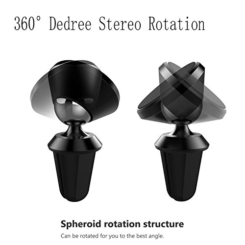 Car Phone Mount Holder,HETBEES Universal Air Vent Mobile Phone Magnetic Car Holder Cradle 360° Rotation Cell Phone GPS Mount for Smartphone, iPhone X/8/7/6/6S/5/,Samsung,LG,HTC and Tablet