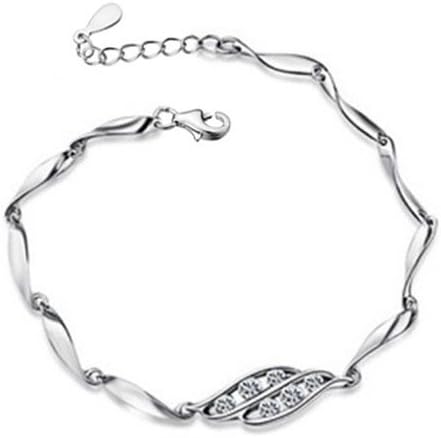 Retro Jewelry Simple Natural Zircon Heart Wrist Bracelet Korean Women'S 925 Sterling Silver Bracelets