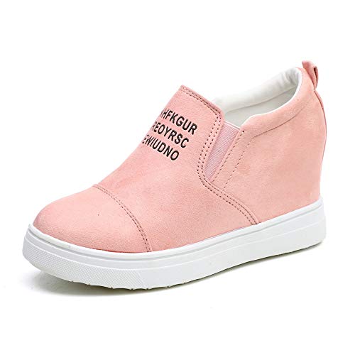 Women's Med Wedges Martin Shoes, Round Toe Hell Fashion Ankle Letter Increasing Short Boots