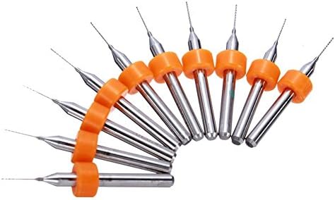 HOEN Tungsten Micro Drill Bits 1/8" Shank Toy Jewelry Making, Crafts, CNC, PCB, Woodworking, Model Trains Cars Boat Cutting Diameter-0.2mm