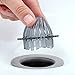 SlipX Solutions Gray Hydro Flow Hair Catcher Keeps Hair Out of Tub & Shower Drains to Prevent Clogs (Fits Open Drains, No Tools Required, Stylish Design)