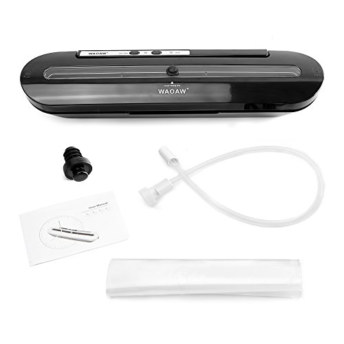WAOAW Vacuum Sealer Automatic Food Sealers with Starter Kits of Saver Bags and Hose for Food Preservation - Thumbnail 4