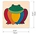 Hape Rainbow Frog |7-Piece Rainbow Frog Puzzle, Educational Wooden Jigsaw