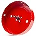 Eliseo 6 Inch 152mm Hole Saw Blade For Cornhole Boards , Corn Hole Drilling Cutter With Hex Shank Drill Bit Adapter For Cornhole Game , Carbon Steel & BI-Metal Heavy Duty Steel( Red )